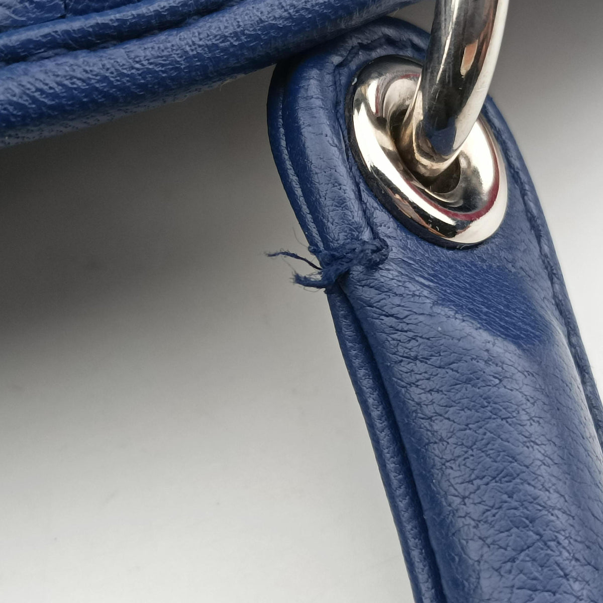 Vintage Christian Dior Soft Lady Dior Blue lambskin  handbag | stylenewstar