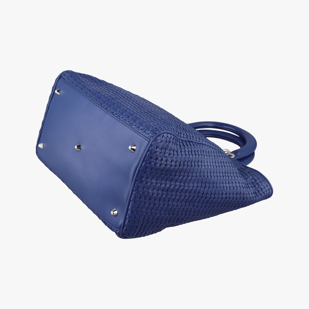 Vintage Christian Dior Soft Lady Dior Blue lambskin  handbag | stylenewstar