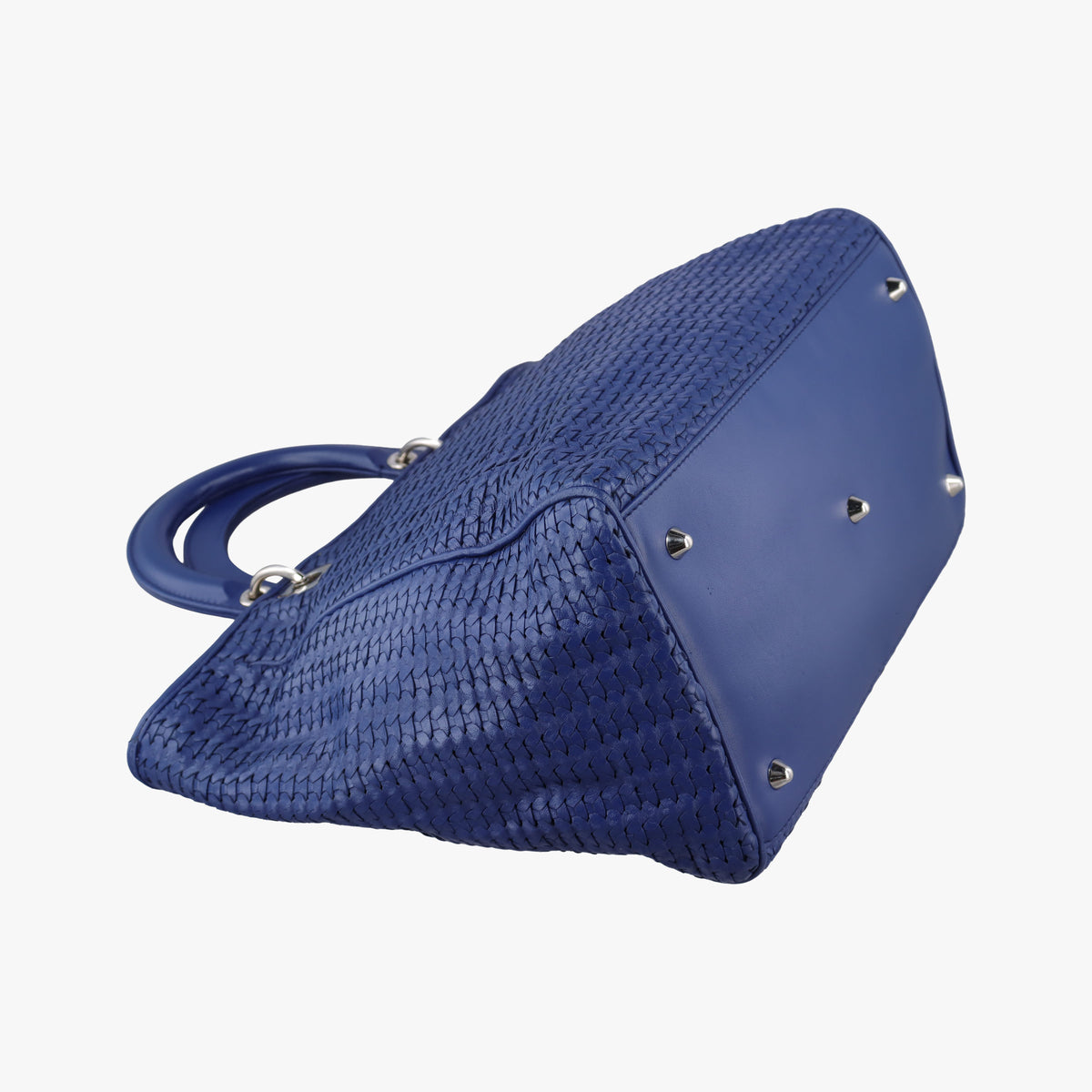 Vintage Christian Dior Soft Lady Dior Blue lambskin  handbag | stylenewstar