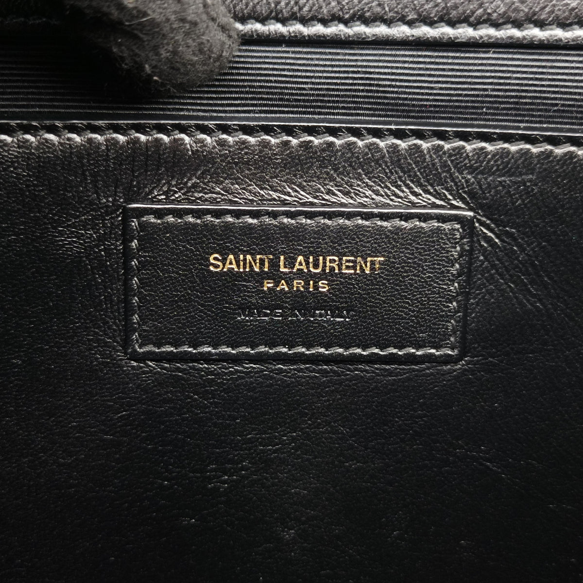 Pre-owned Yves Saint Laurent KATE Black velour 354119 shoulderbag | stylenewstar