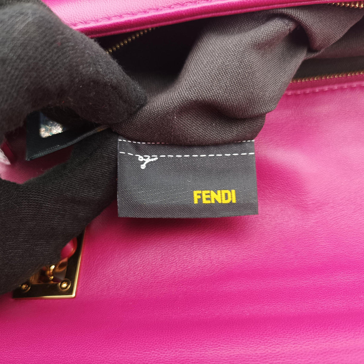 Pre-owned Fendi Be Baguette Rose Leather 8BR677 shoulderbag | stylenewstar