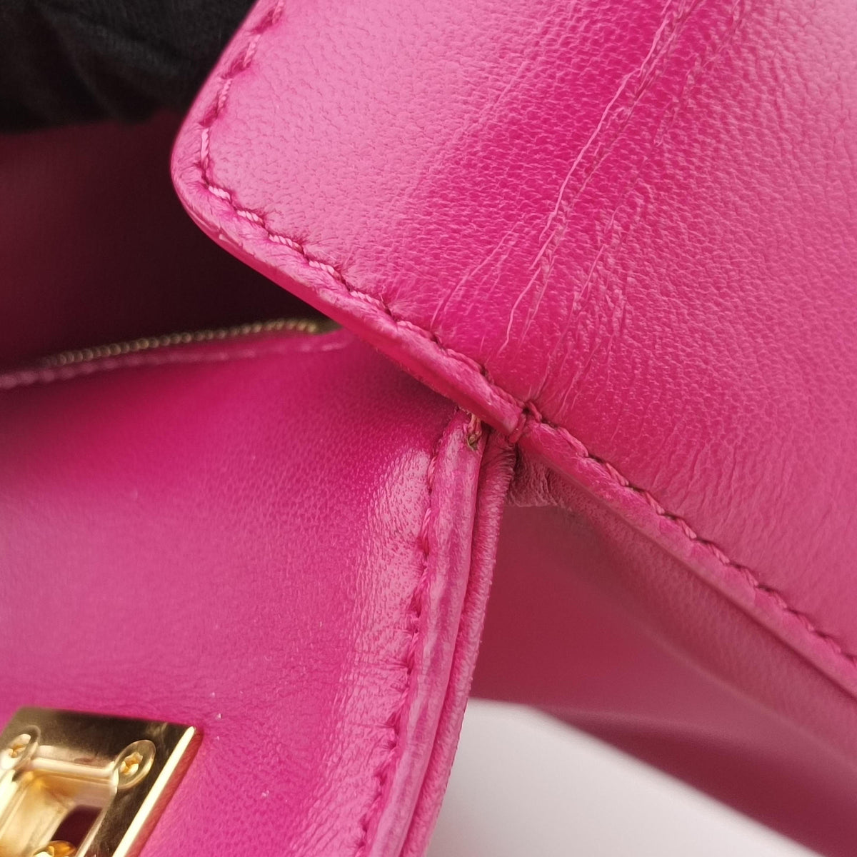 Pre-owned Fendi Be Baguette Rose Leather 8BR677 shoulderbag | stylenewstar