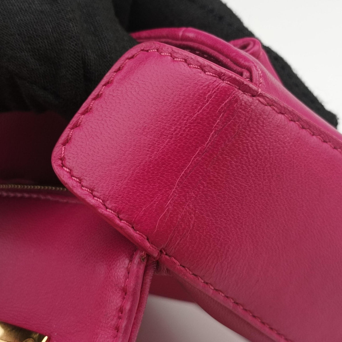 Pre-owned Fendi Be Baguette Rose Leather 8BR677 shoulderbag | stylenewstar