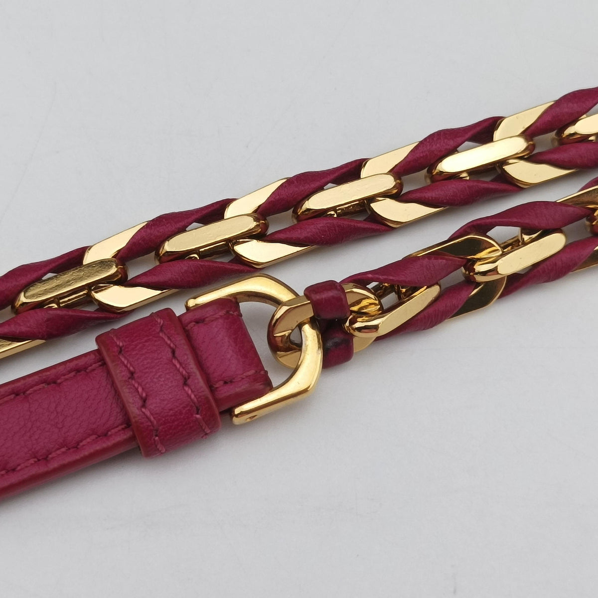 Pre-owned Fendi Be Baguette Rose Leather 8BR677 shoulderbag | stylenewstar