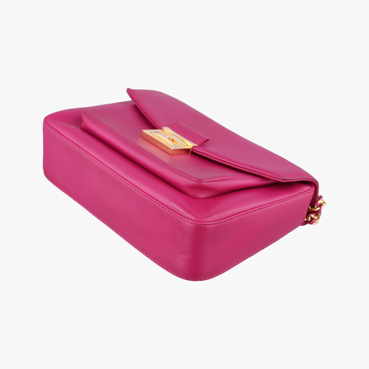 Pre-owned Fendi Be Baguette Rose Leather 8BR677 shoulderbag | stylenewstar