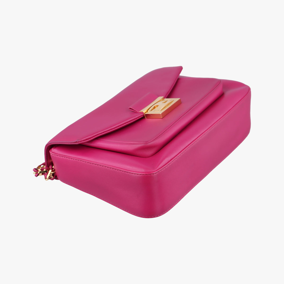 Pre-owned Fendi Be Baguette Rose Leather 8BR677 shoulderbag | stylenewstar