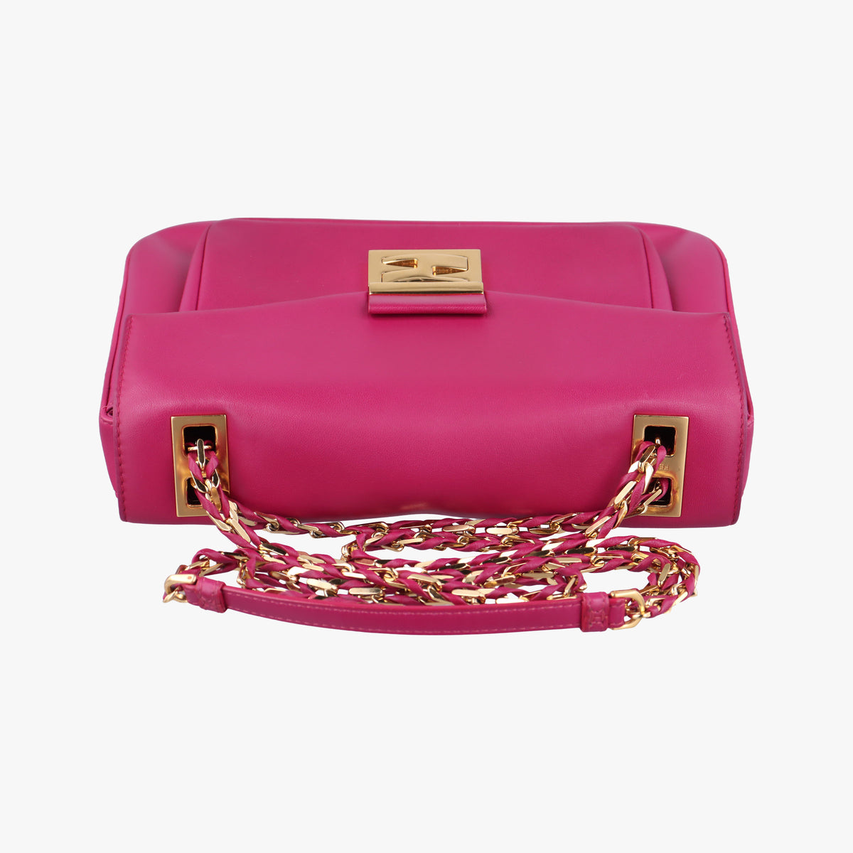 Pre-owned Fendi Be Baguette Rose Leather 8BR677 shoulderbag | stylenewstar