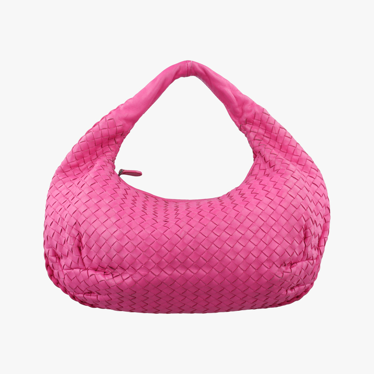 Pre-owned Bottega Veneta Intrecciato Rose lambskin  handbag | stylenewstar