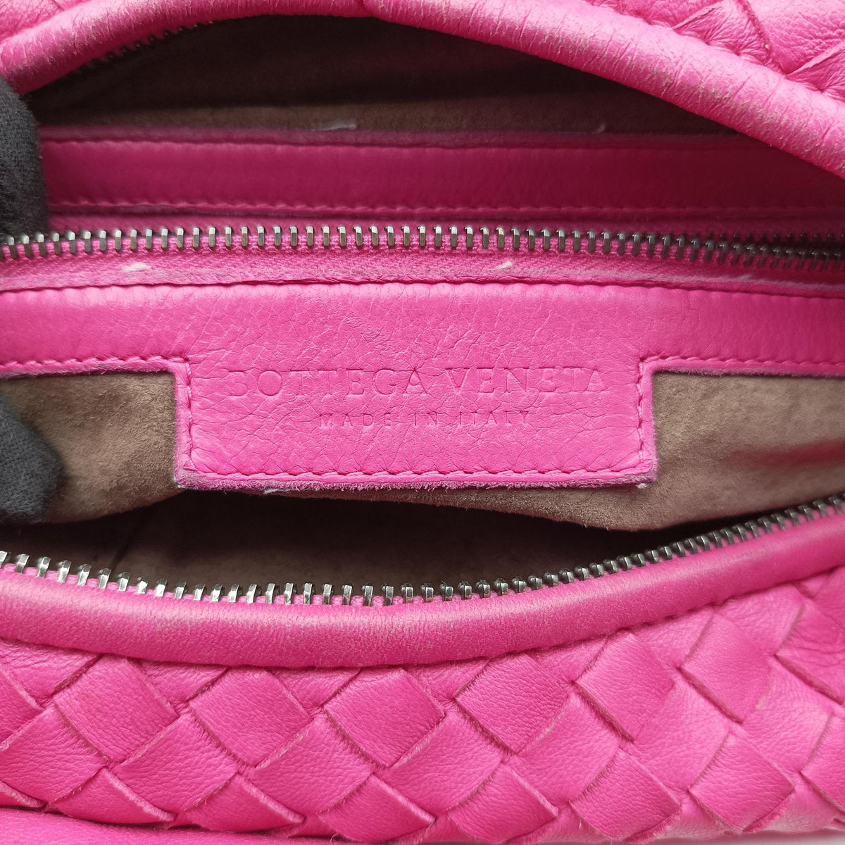Pre-owned Bottega Veneta Intrecciato Rose lambskin  handbag | stylenewstar