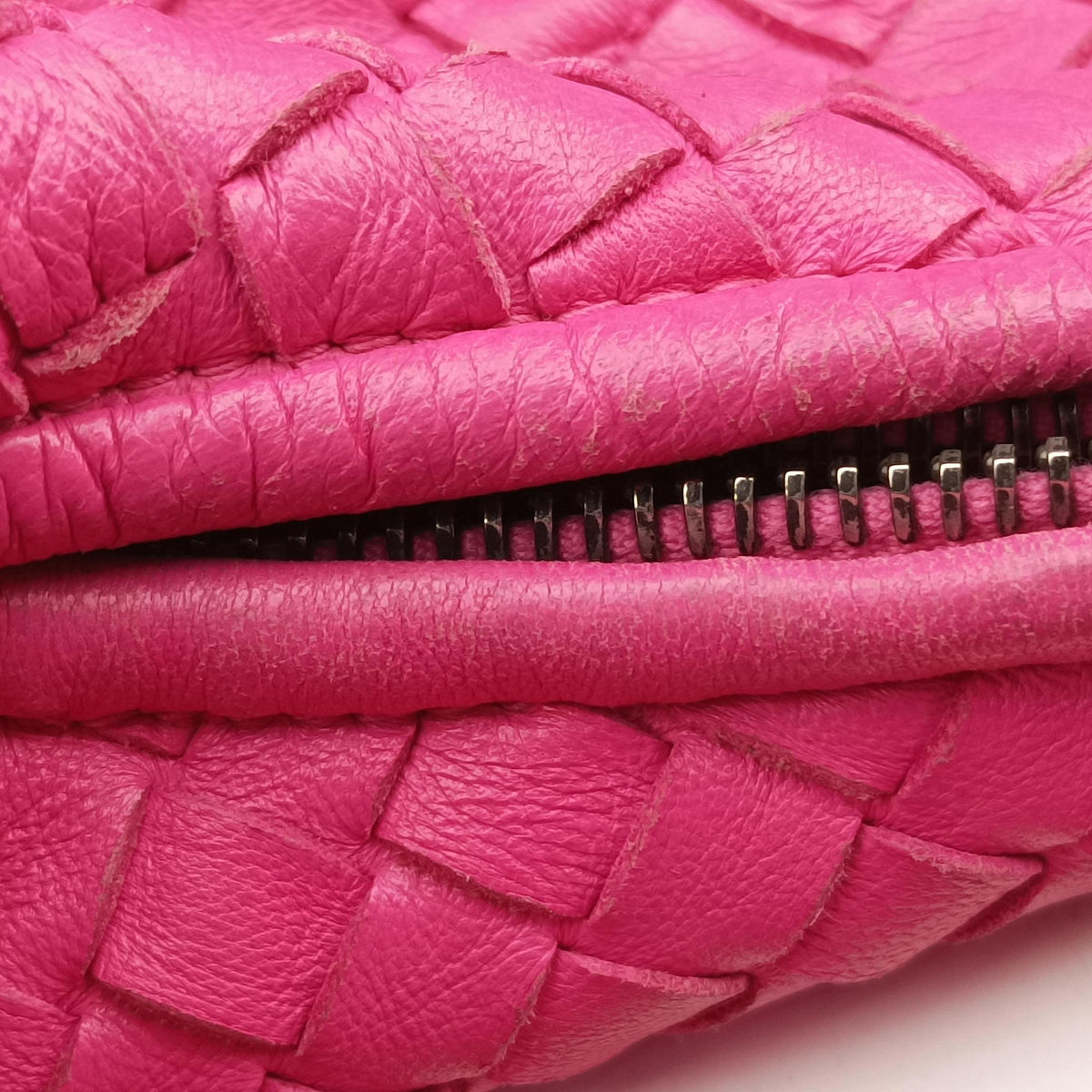 Pre-owned Bottega Veneta Intrecciato Rose lambskin  handbag | stylenewstar