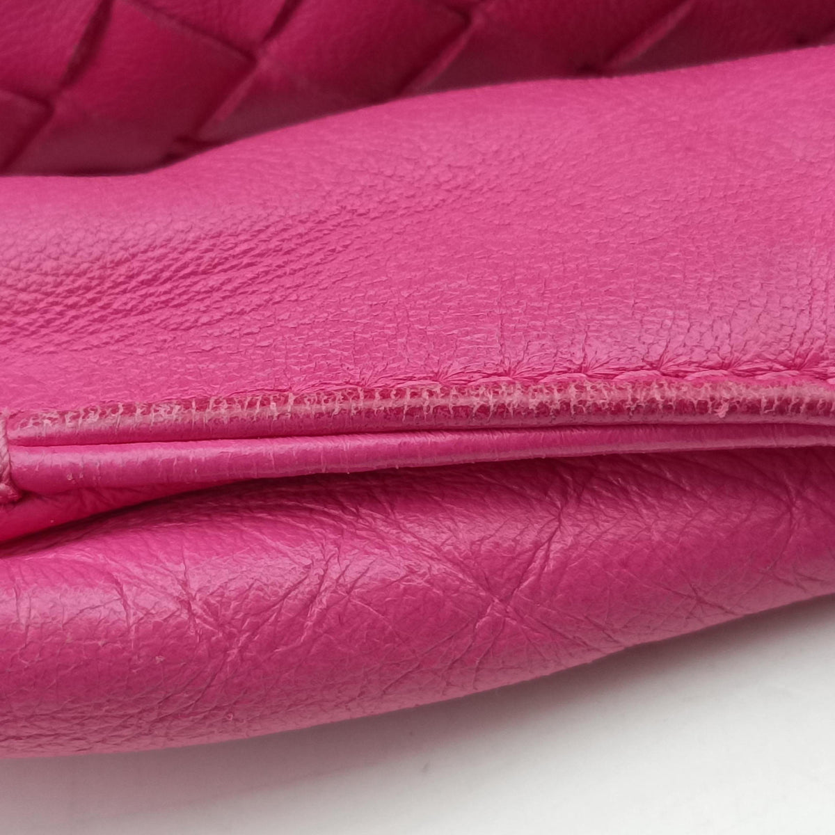Pre-owned Bottega Veneta Intrecciato Rose lambskin  handbag | stylenewstar