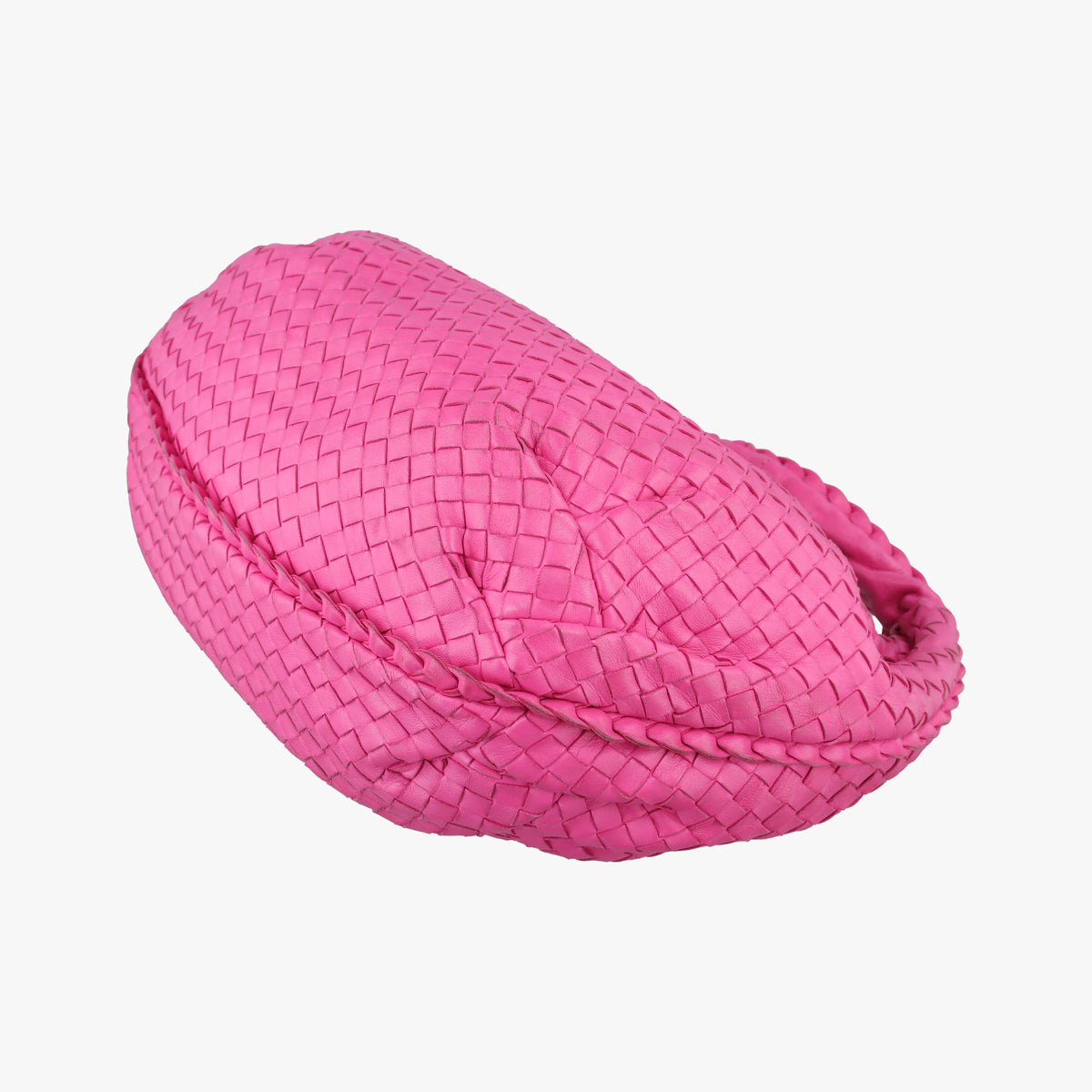 Pre-owned Bottega Veneta Intrecciato Rose lambskin  handbag | stylenewstar