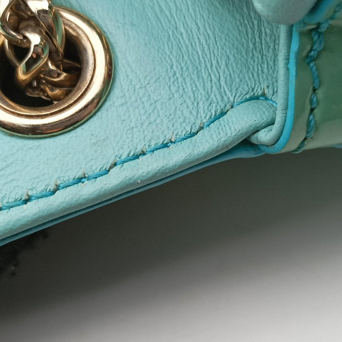 Secondhand Christian Louboutin Sweet Charity Scarabe Spike Green Patent Leather  shoulderbag | stylenewstar
