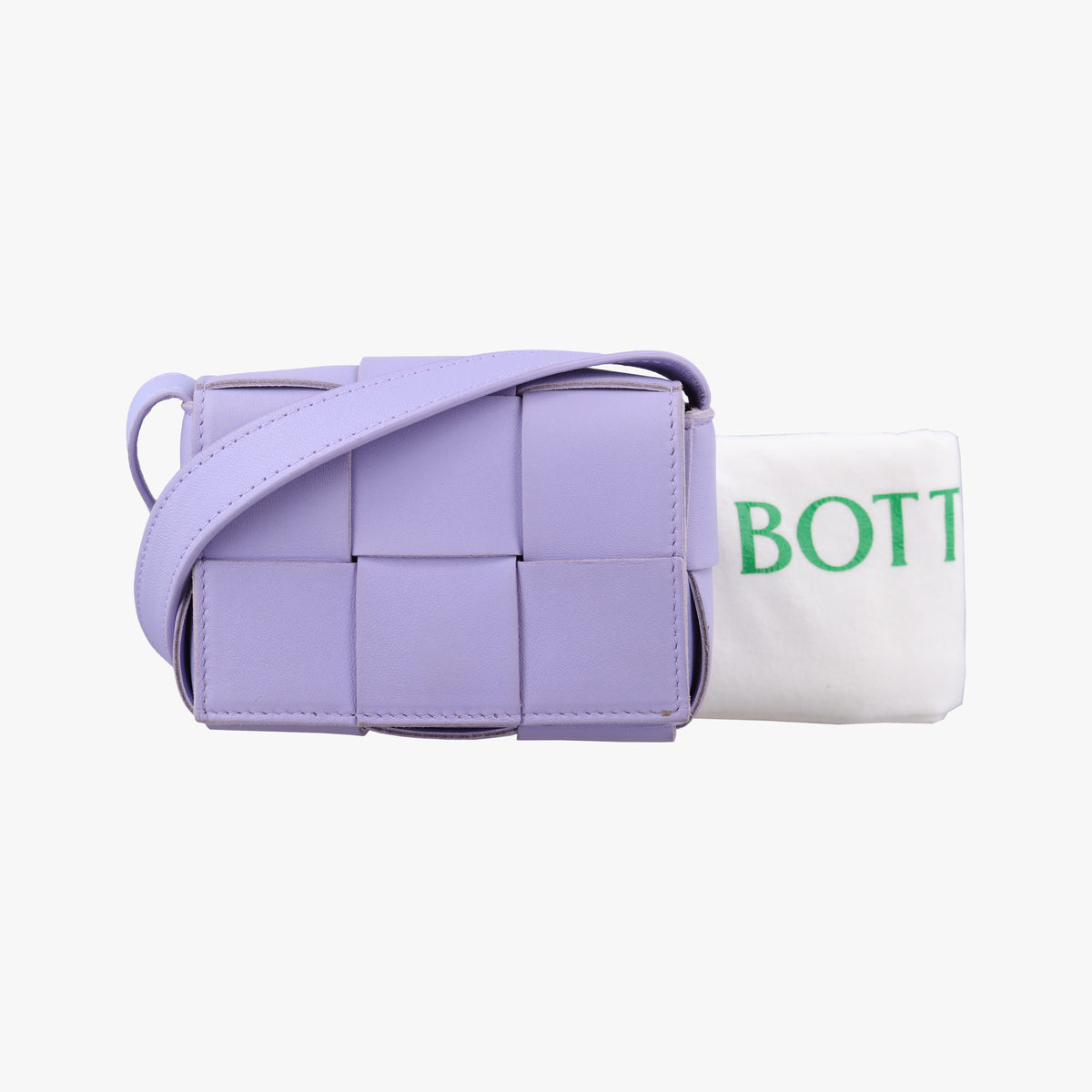 Pre-owned Bottega Veneta candy cassette Purple lambskin  shoulderbag | stylenewstar