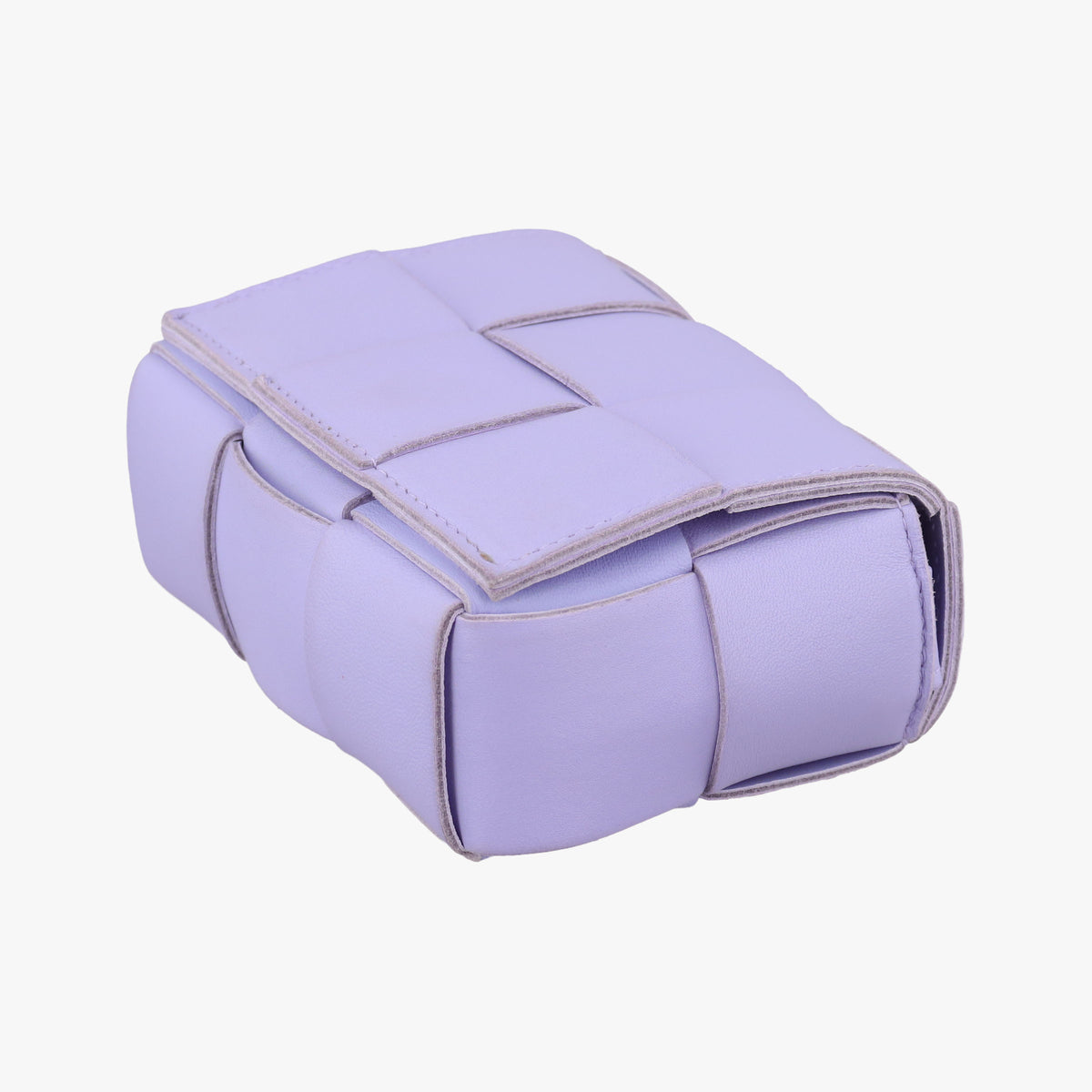 Pre-owned Bottega Veneta candy cassette Purple lambskin  shoulderbag | stylenewstar