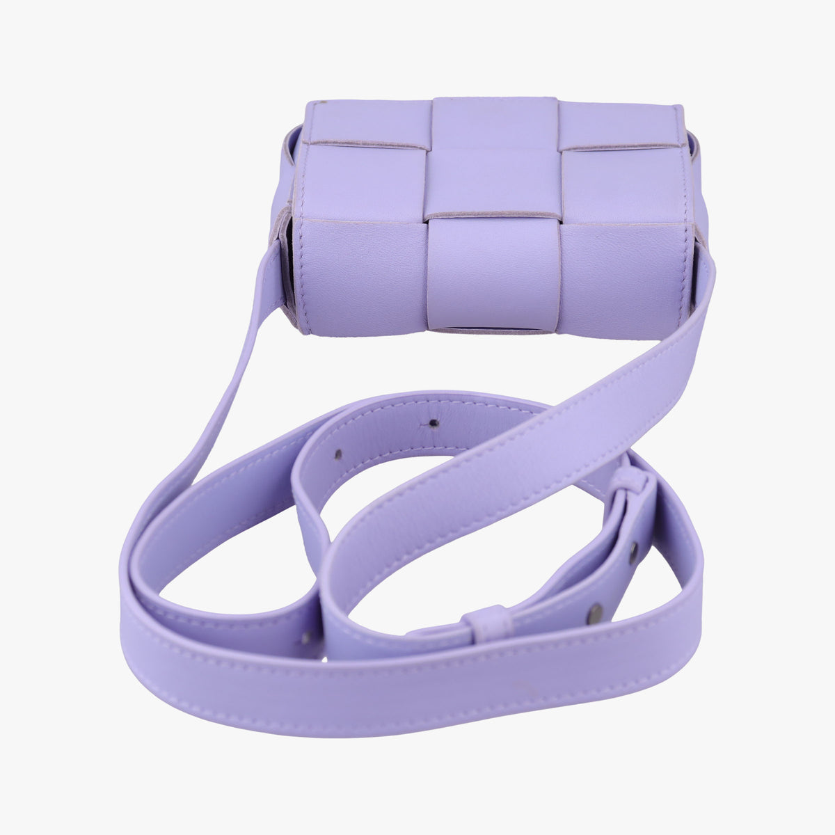 Pre-owned Bottega Veneta candy cassette Purple lambskin  shoulderbag | stylenewstar