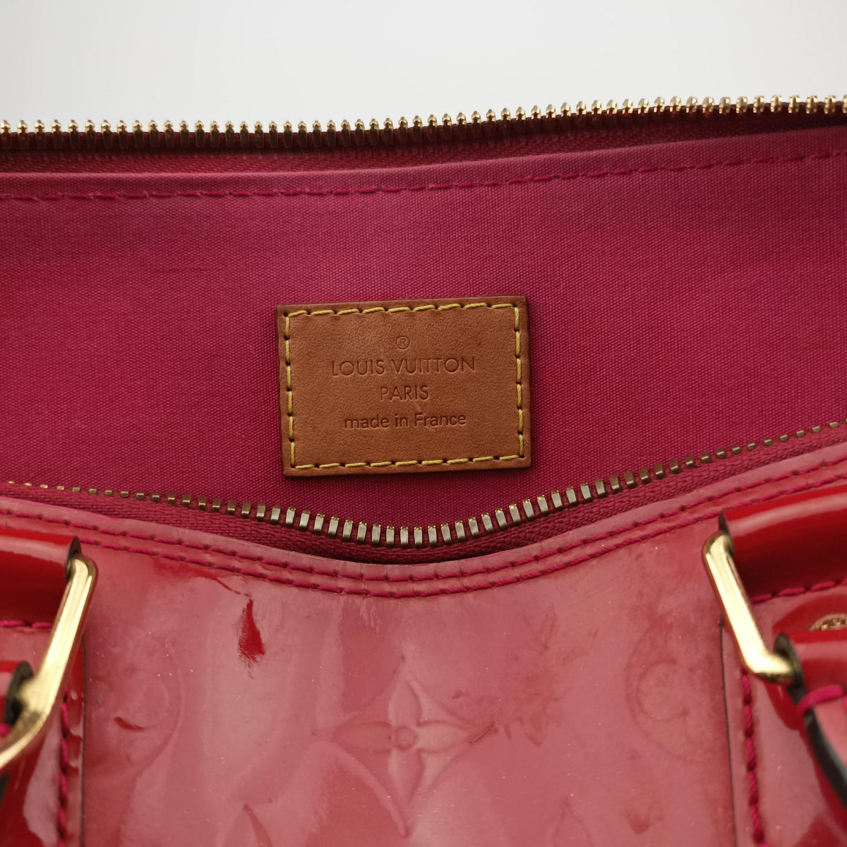 Pre-owned Louis Vuitton Alma PM pomme d'amour Vernis M90096 handbag | stylenewstar