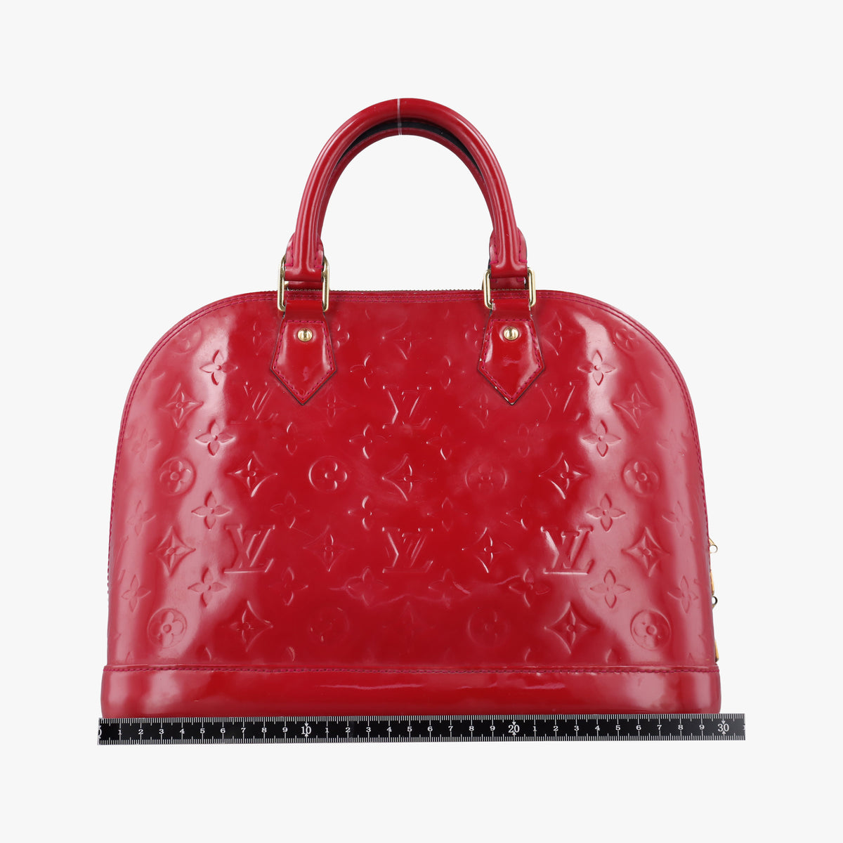 Pre-owned Louis Vuitton Alma PM pomme d'amour Vernis M90096 handbag | stylenewstar