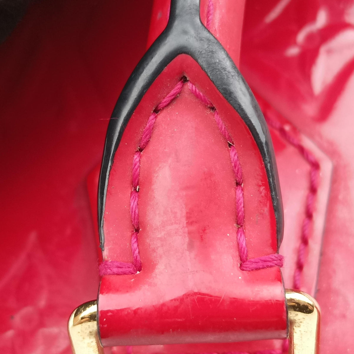 Pre-owned Louis Vuitton Alma PM pomme d'amour Vernis M90096 handbag | stylenewstar