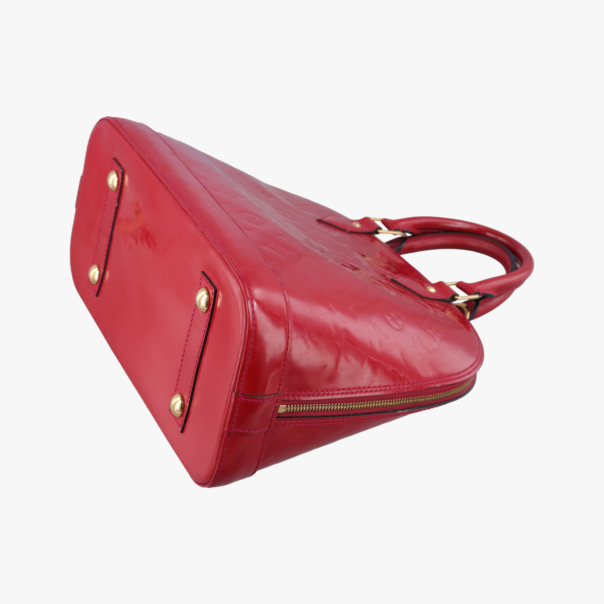 Pre-owned Louis Vuitton Alma PM pomme d'amour Vernis M90096 handbag | stylenewstar
