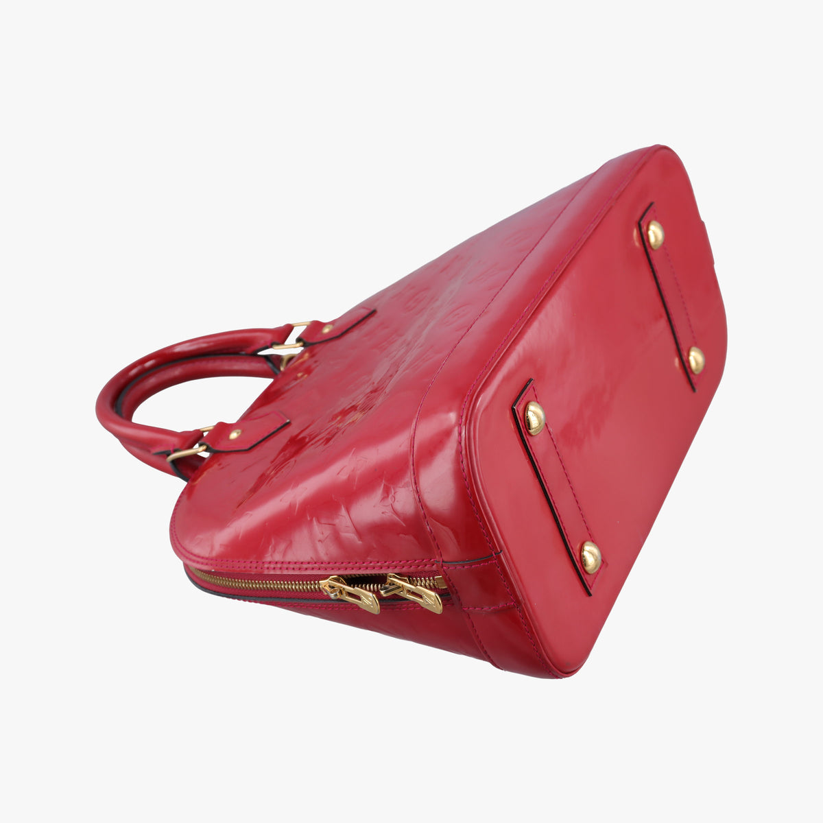 Pre-owned Louis Vuitton Alma PM pomme d'amour Vernis M90096 handbag | stylenewstar