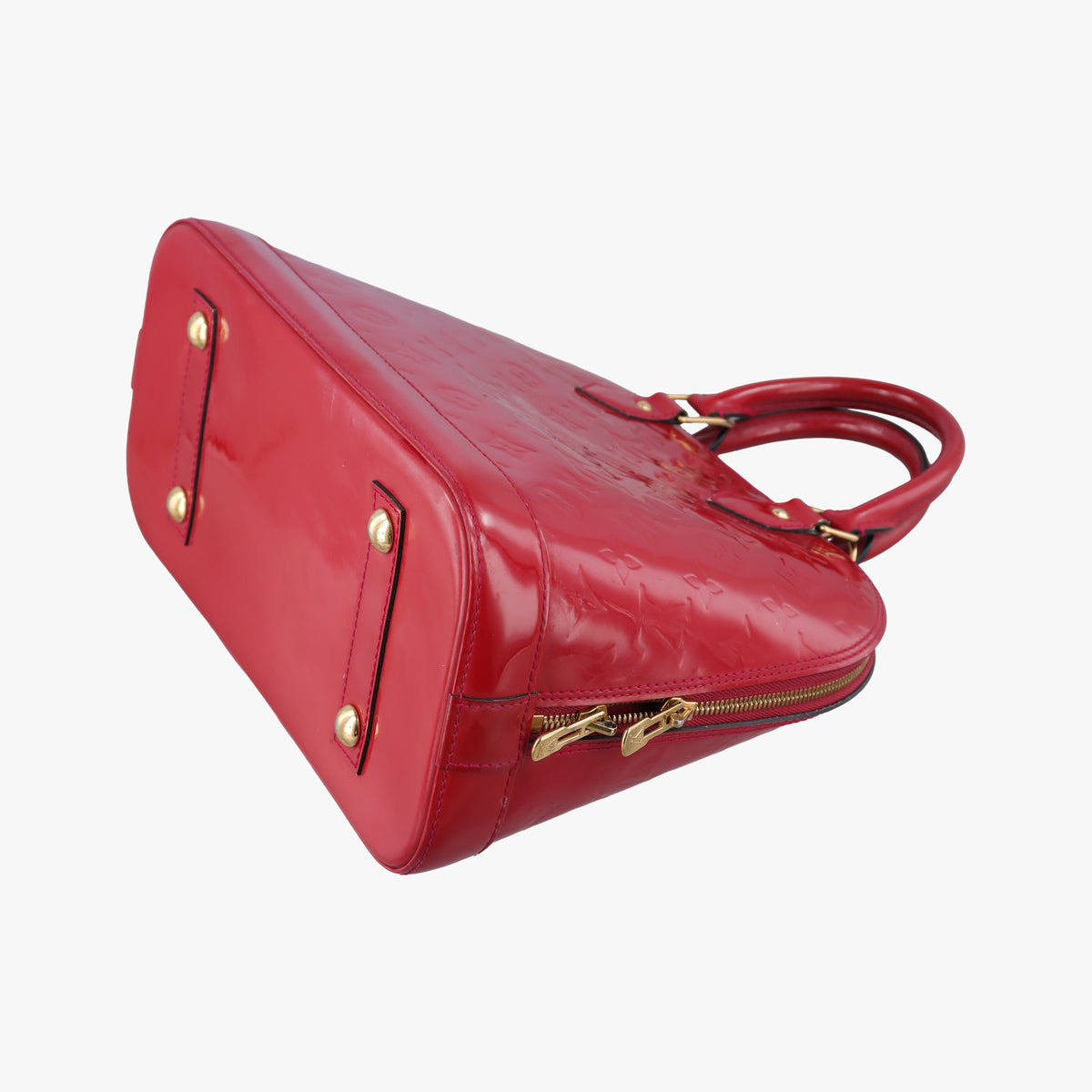 Pre-owned Louis Vuitton Alma PM pomme d'amour Vernis M90096 handbag | stylenewstar