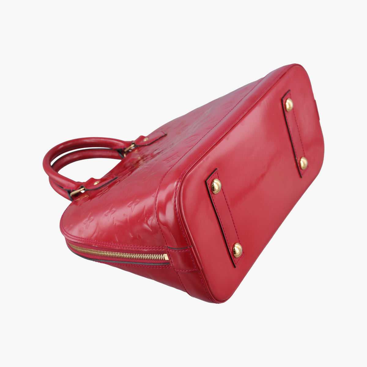 Pre-owned Louis Vuitton Alma PM pomme d'amour Vernis M90096 handbag | stylenewstar