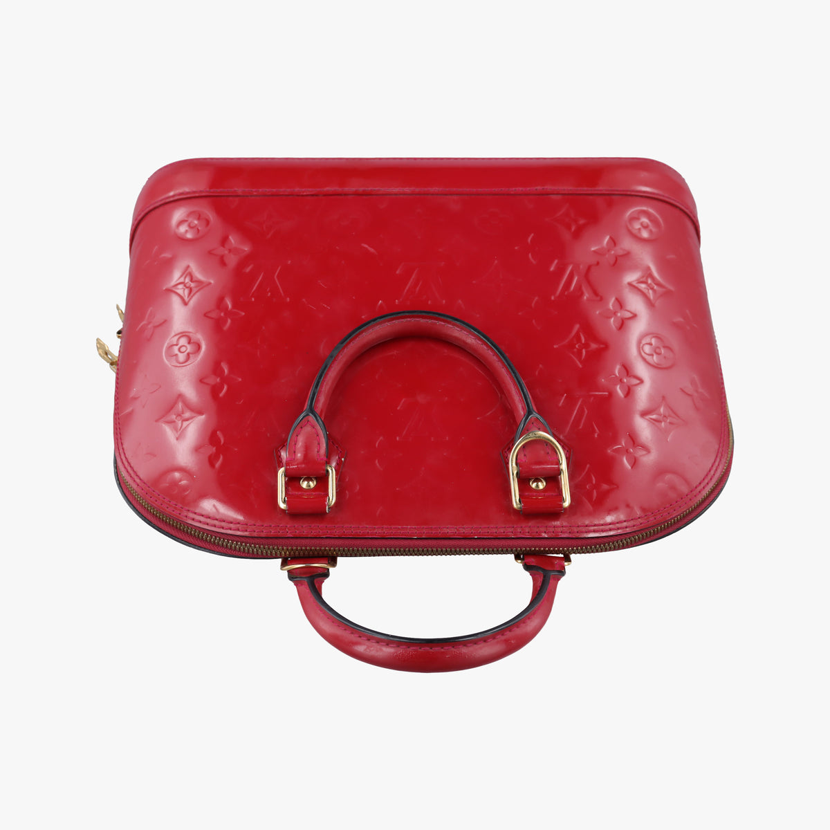 Pre-owned Louis Vuitton Alma PM pomme d'amour Vernis M90096 handbag | stylenewstar