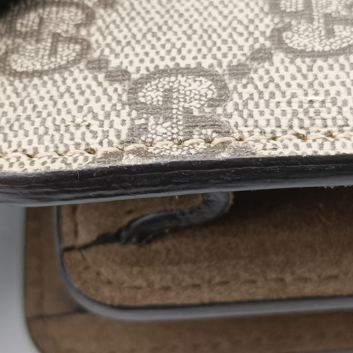 Pre-owned Gucci Dionysus Beige×Brown PVC coated canvas × suede 400249 shoulderbag | stylenewstar