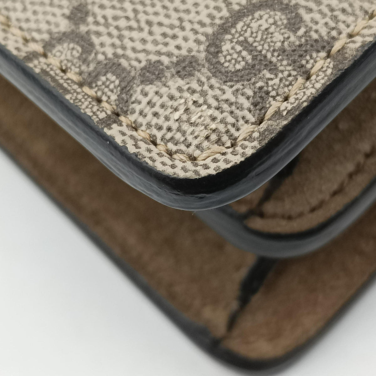 Pre-owned Gucci Dionysus Beige×Brown PVC coated canvas × suede 400249 shoulderbag | stylenewstar