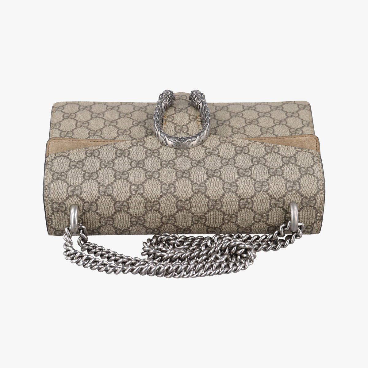 Pre-owned Gucci Dionysus Beige×Brown PVC coated canvas × suede 400249 shoulderbag | stylenewstar