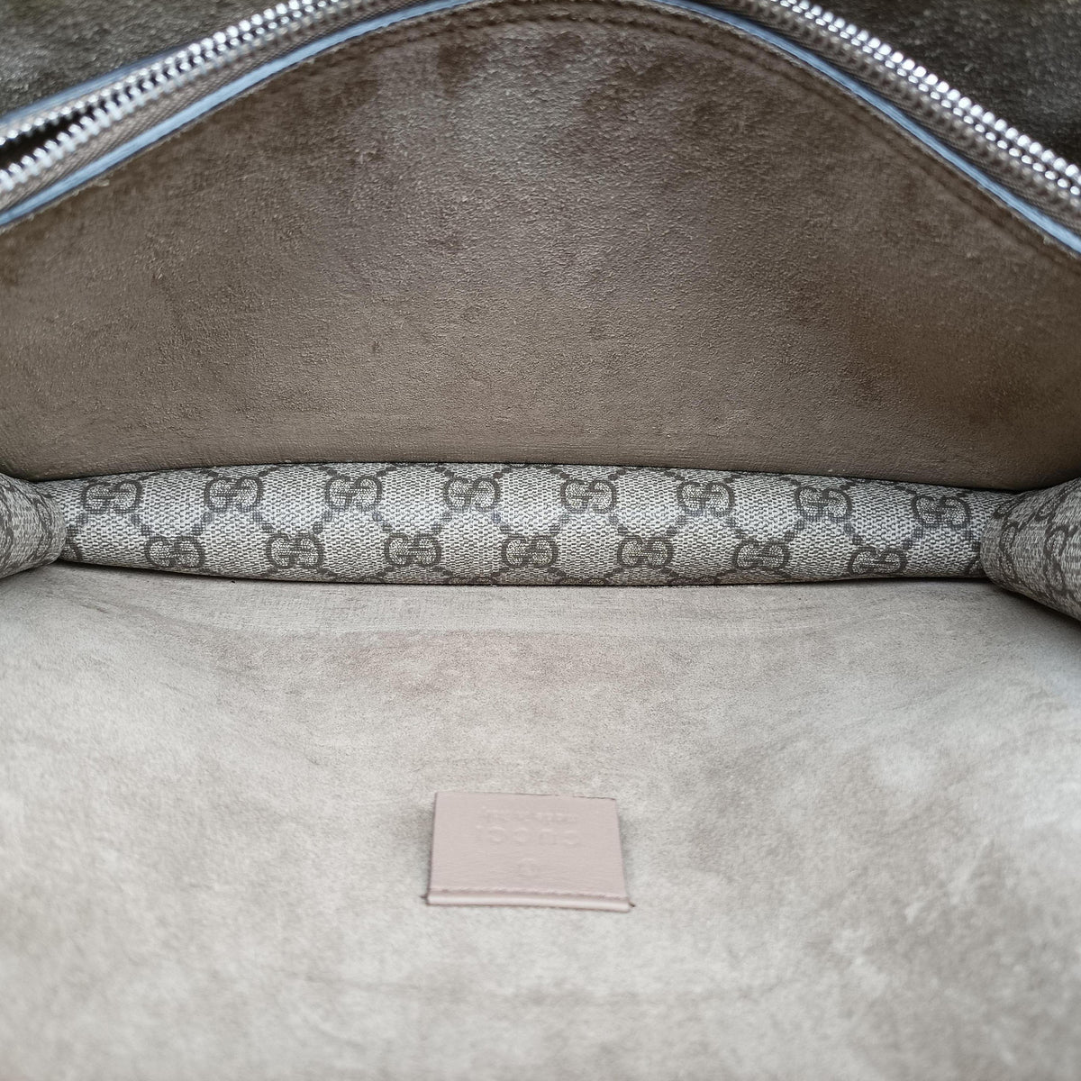 Pre-owned Gucci Dionysus Beige×Brown PVC coated canvas × suede 400249 shoulderbag | stylenewstar