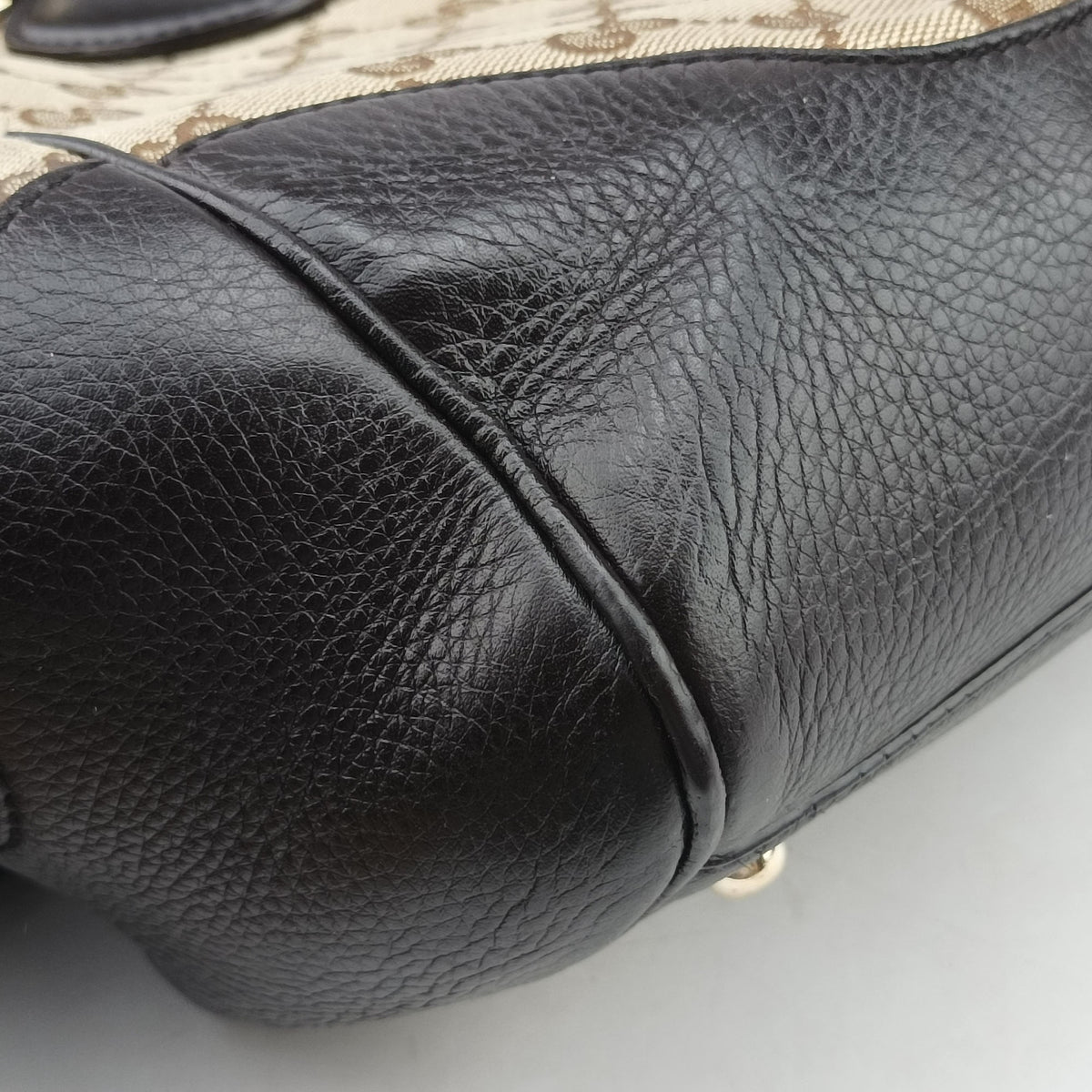 Pre-owned Gucci Bamboo Beige×Brown Canvas×Leather 282317 handbag | stylenewstar
