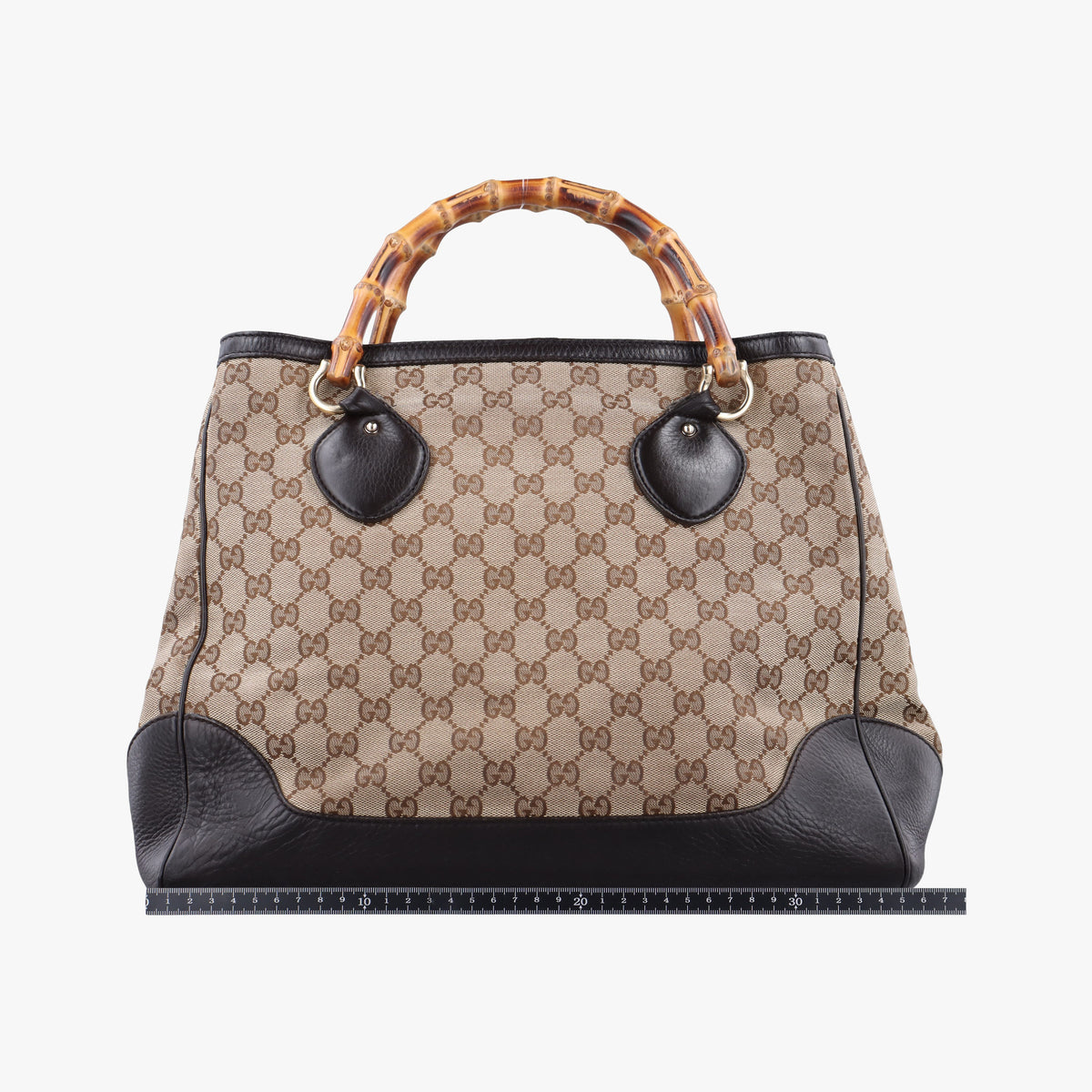 Pre-owned Gucci Bamboo Beige×Brown Canvas×Leather 282317 handbag | stylenewstar