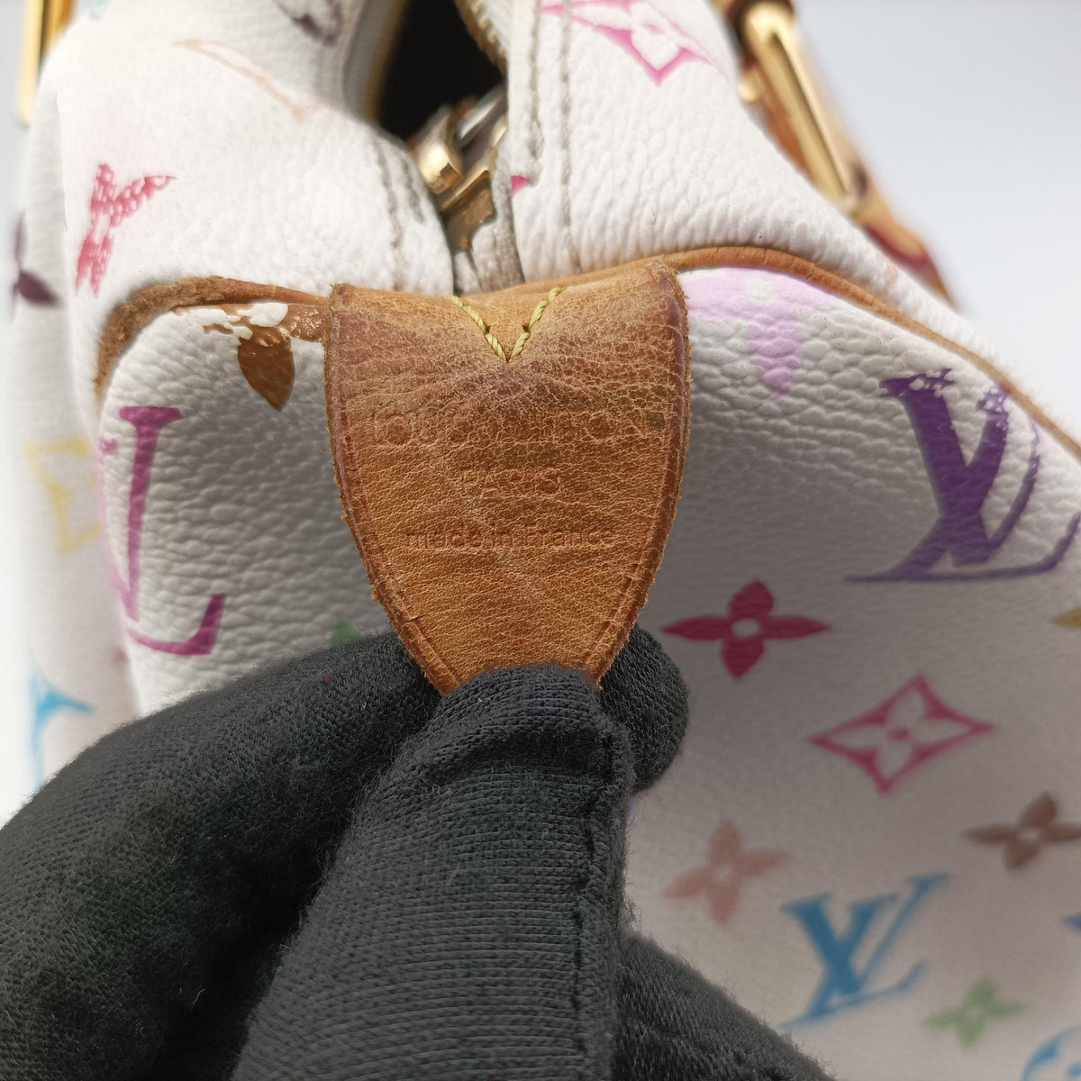 Secondhand Louis Vuitton Speedy 30 white Monogram Multicolor M92643 handbag | stylenewstar