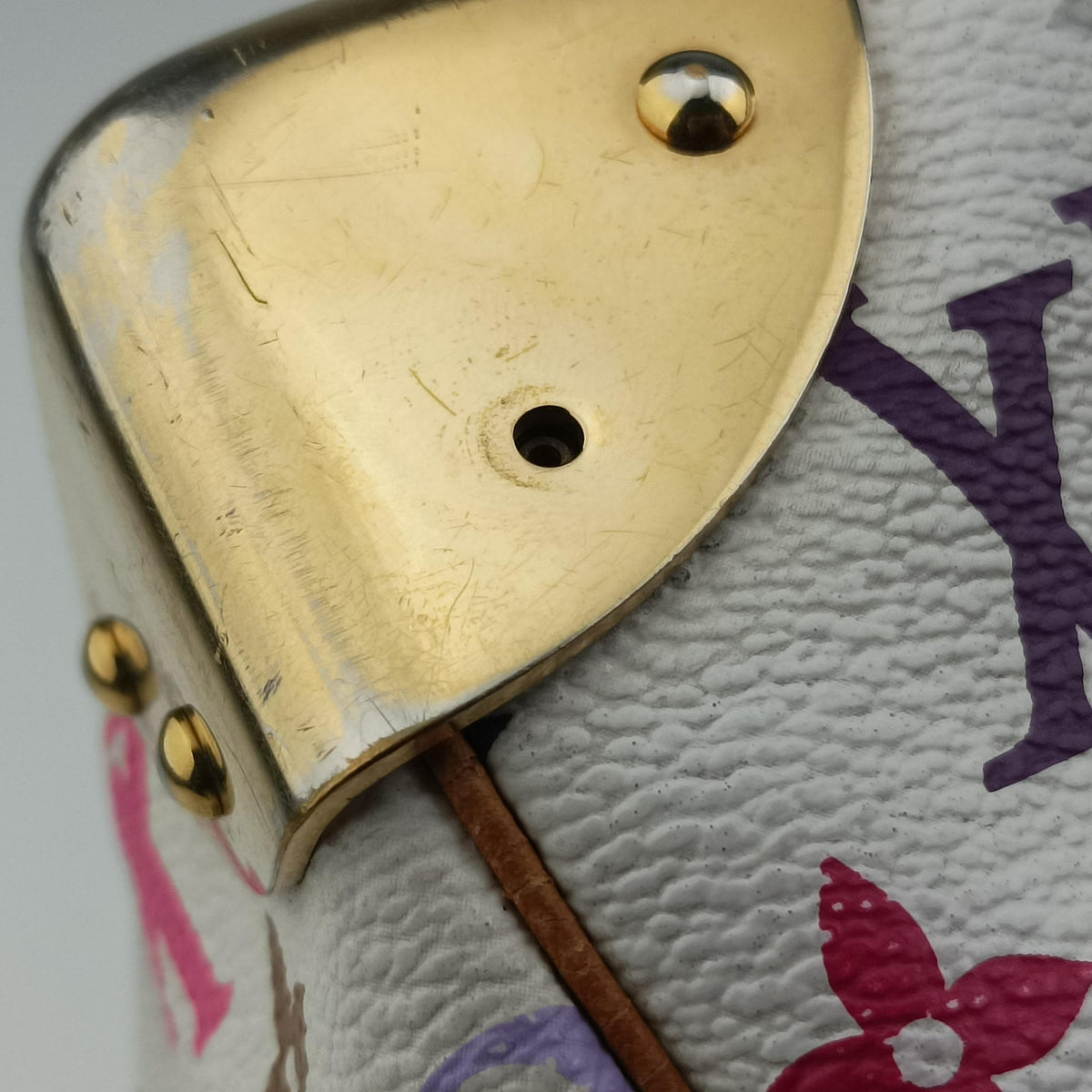 Secondhand Louis Vuitton Speedy 30 white Monogram Multicolor M92643 handbag | stylenewstar