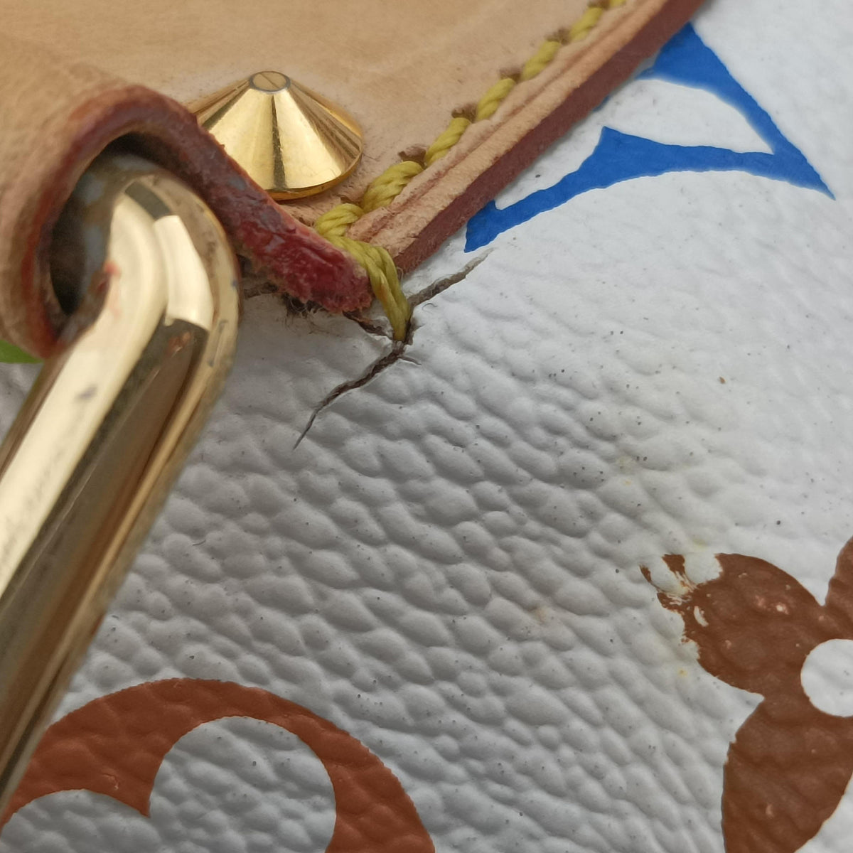 Secondhand Louis Vuitton Speedy 30 white Monogram Multicolor M92643 handbag | stylenewstar