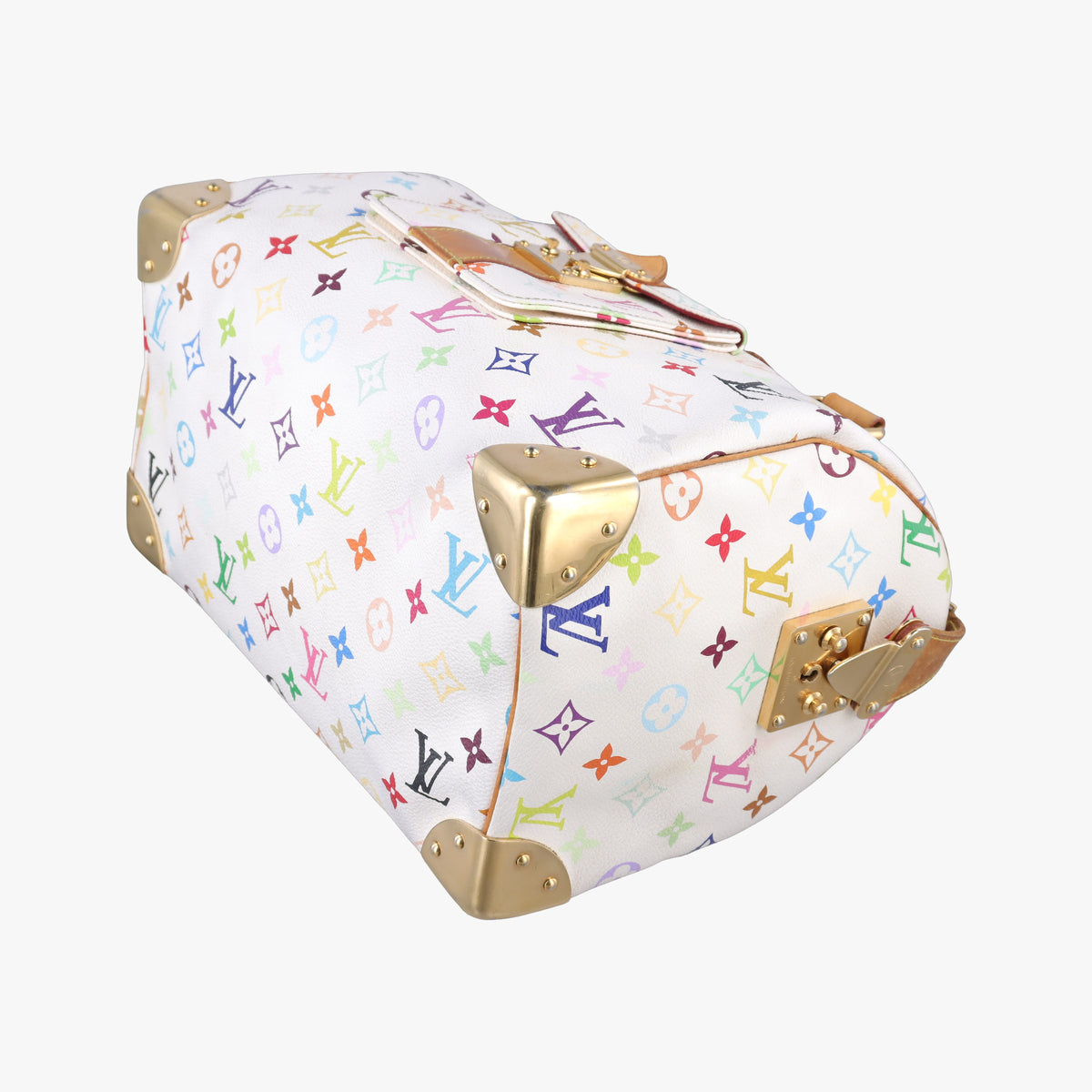 Secondhand Louis Vuitton Speedy 30 white Monogram Multicolor M92643 handbag | stylenewstar