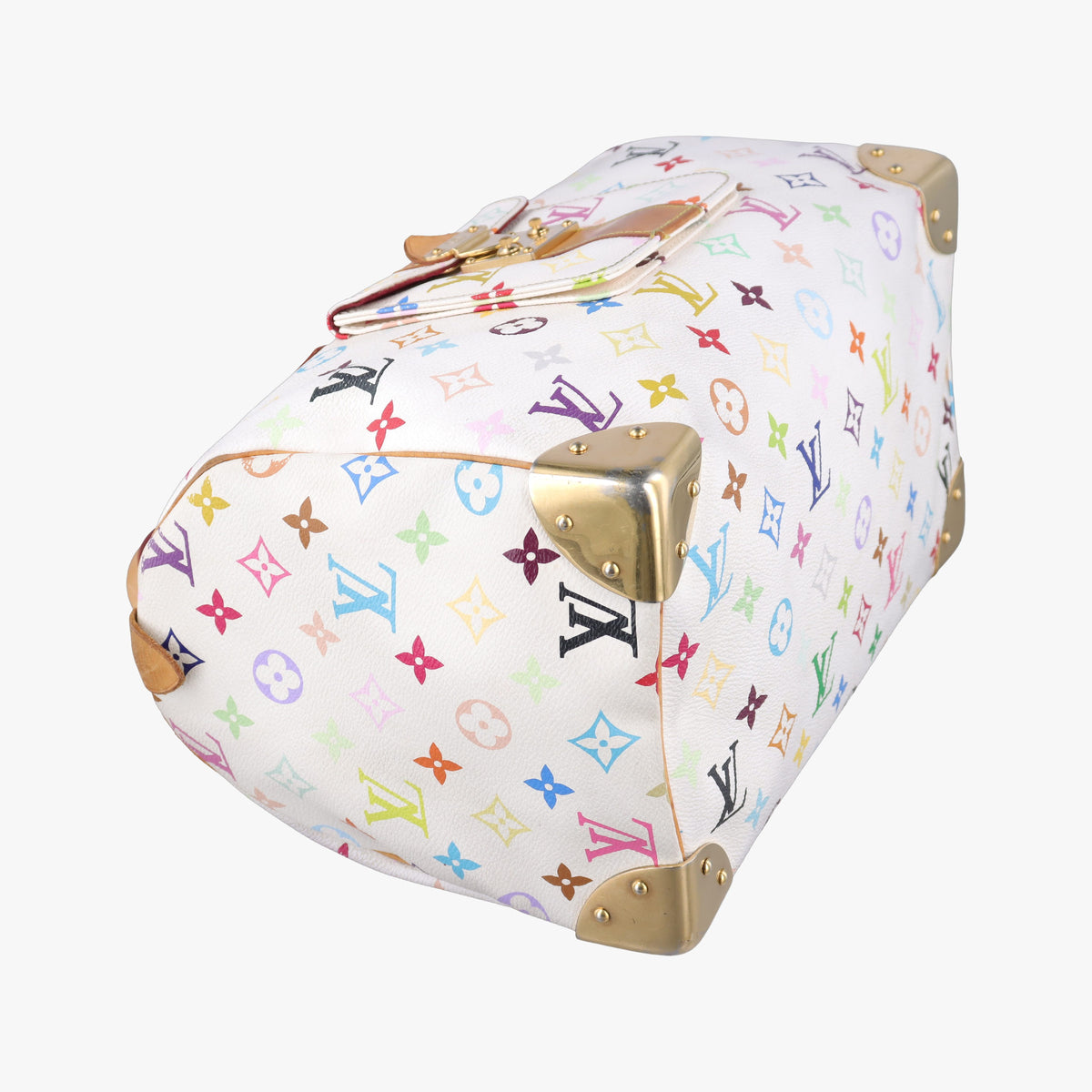 Secondhand Louis Vuitton Speedy 30 white Monogram Multicolor M92643 handbag | stylenewstar