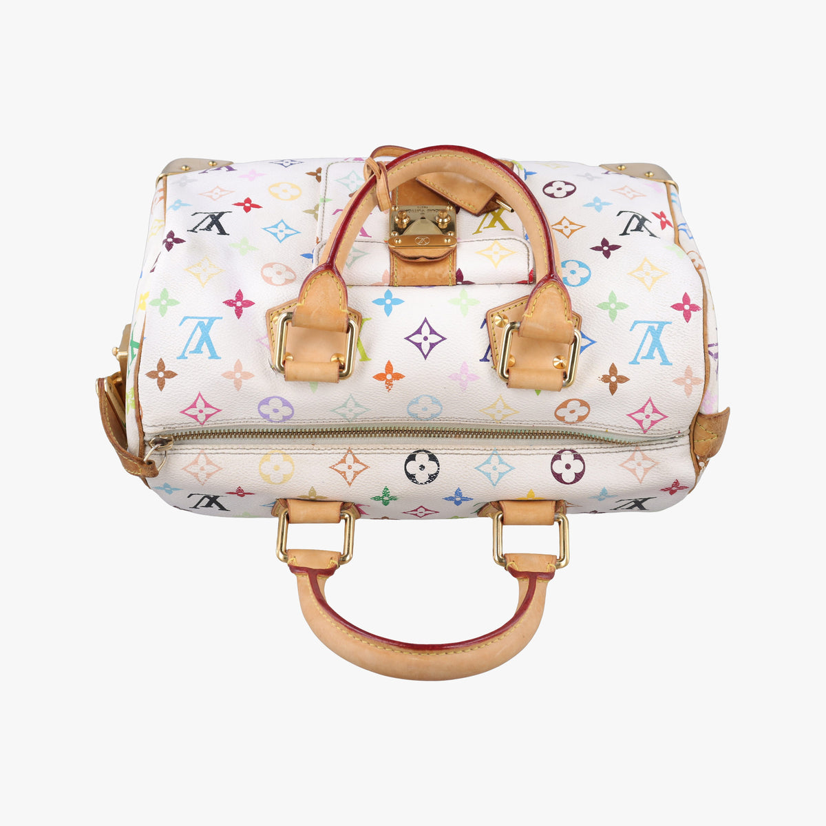 Secondhand Louis Vuitton Speedy 30 white Monogram Multicolor M92643 handbag | stylenewstar