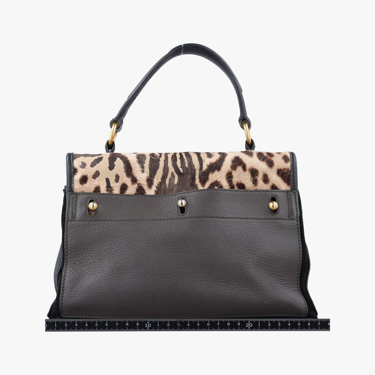 Secondhand Yves Saint Laurent Muse to Black×Brown Leather×ponyhair 283761 shoulderbag | stylenewstar