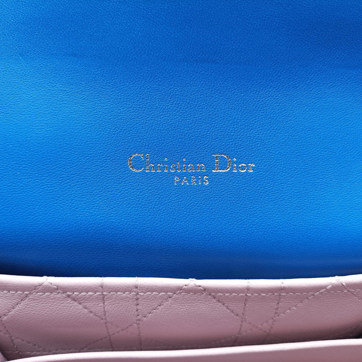 Pre-owned Christian Dior Miss Dior Canage Blue lambskin  shoulderbag | stylenewstar