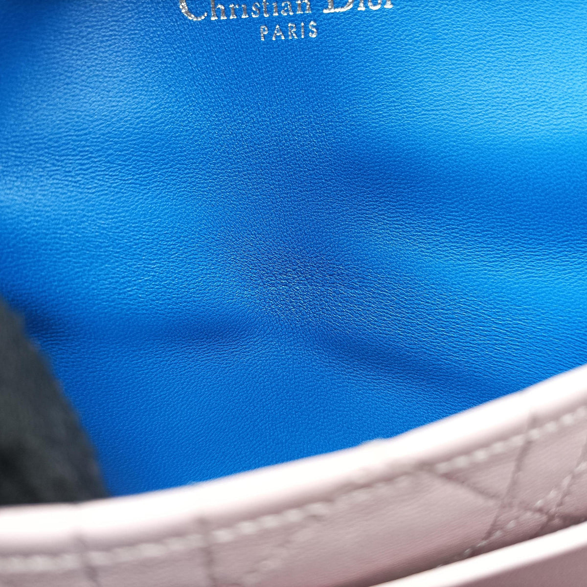 Pre-owned Christian Dior Miss Dior Canage Blue lambskin  shoulderbag | stylenewstar