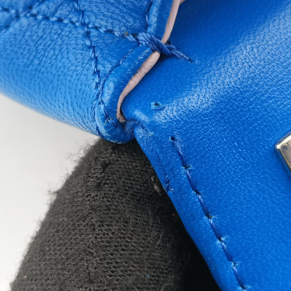 Pre-owned Christian Dior Miss Dior Canage Blue lambskin  shoulderbag | stylenewstar
