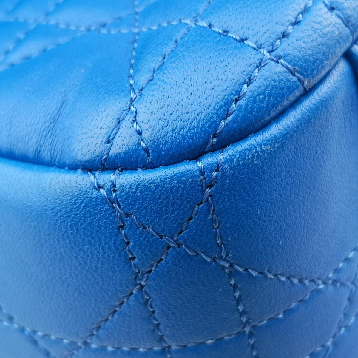 Pre-owned Christian Dior Miss Dior Canage Blue lambskin  shoulderbag | stylenewstar
