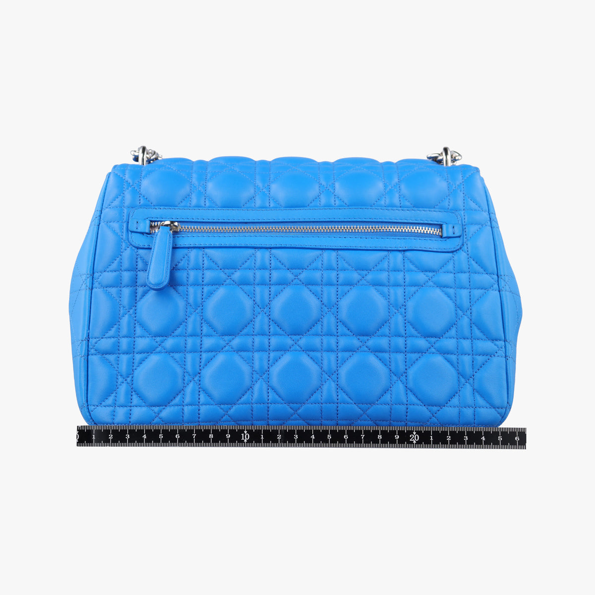 Pre-owned Christian Dior Miss Dior Canage Blue lambskin  shoulderbag | stylenewstar