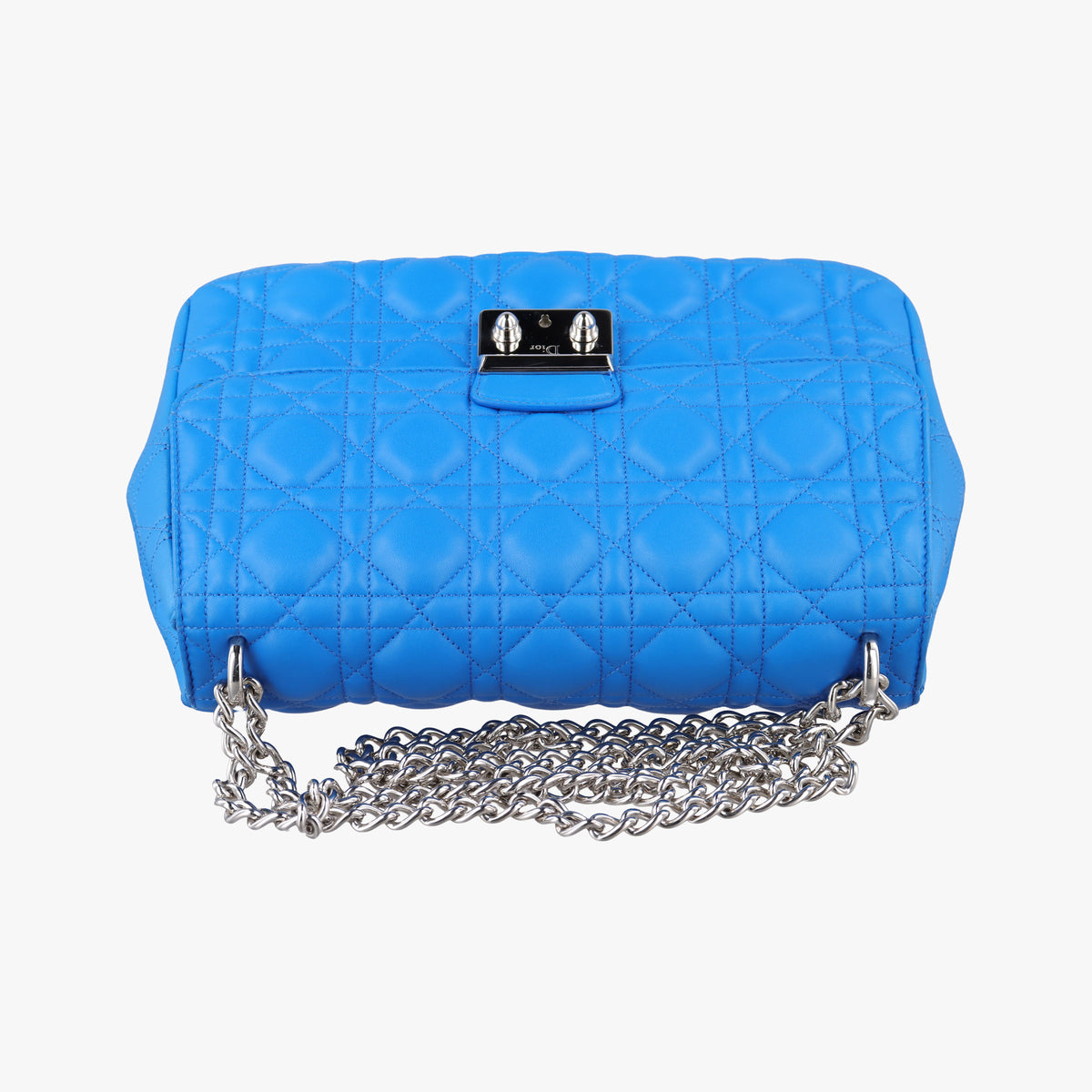 Pre-owned Christian Dior Miss Dior Canage Blue lambskin  shoulderbag | stylenewstar
