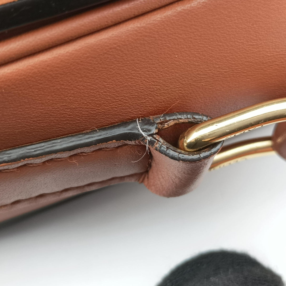 Pre-owned Celine Teen Triomphe Ivory x Brown Textile x Leather  shoulderbag | stylenewstar