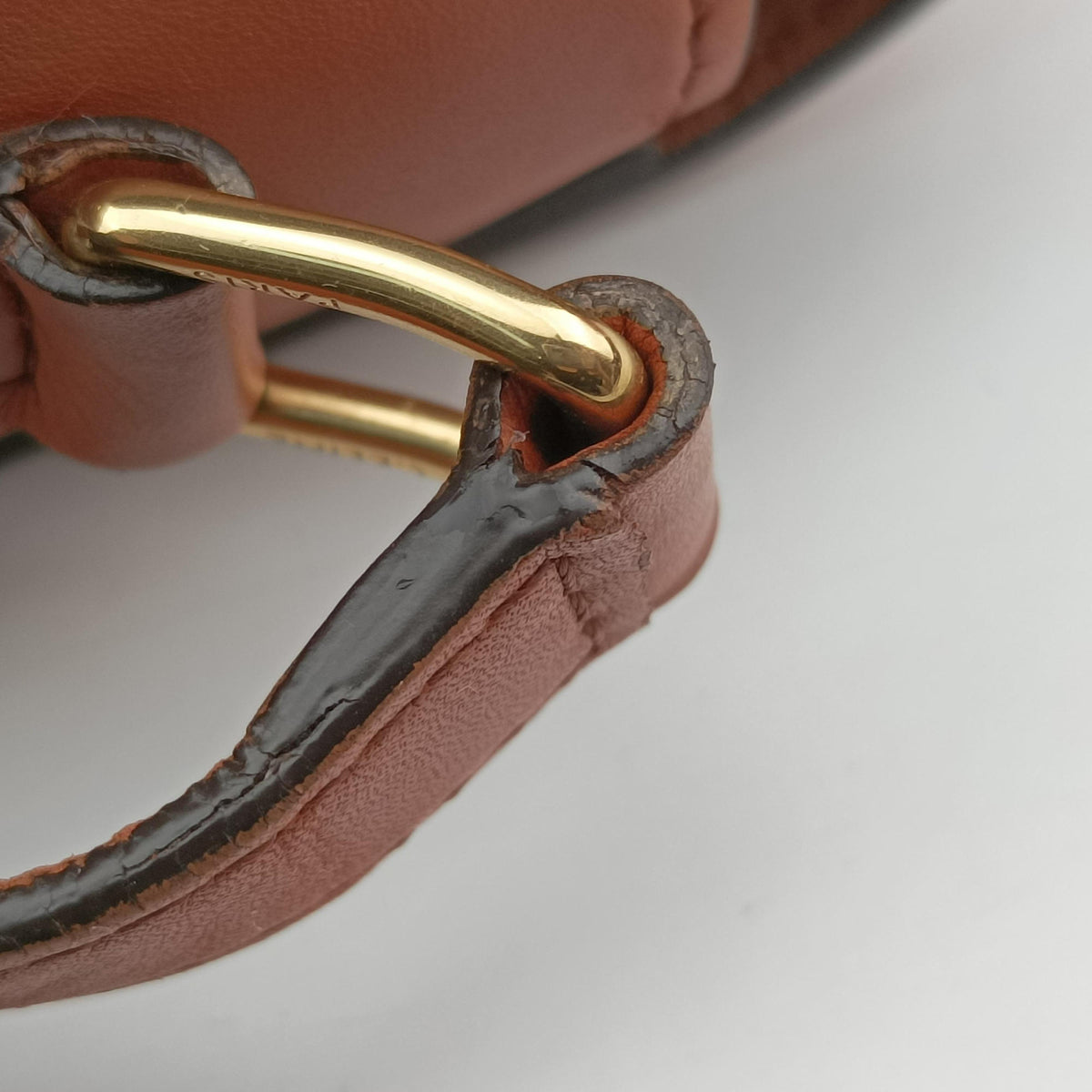 Pre-owned Celine Teen Triomphe Ivory x Brown Textile x Leather  shoulderbag | stylenewstar