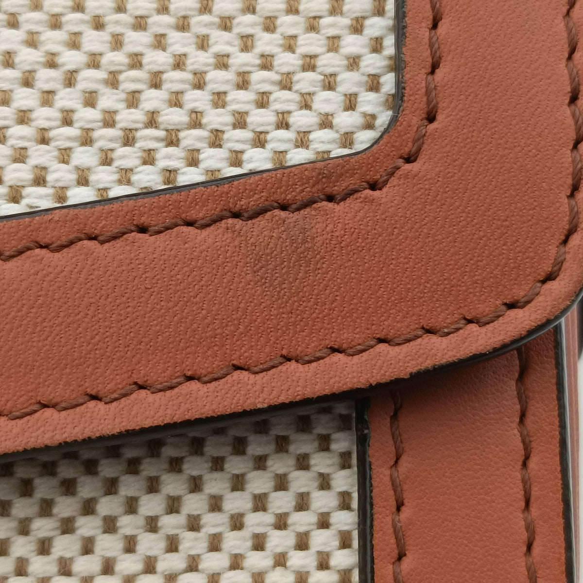 Pre-owned Celine Teen Triomphe Ivory x Brown Textile x Leather  shoulderbag | stylenewstar